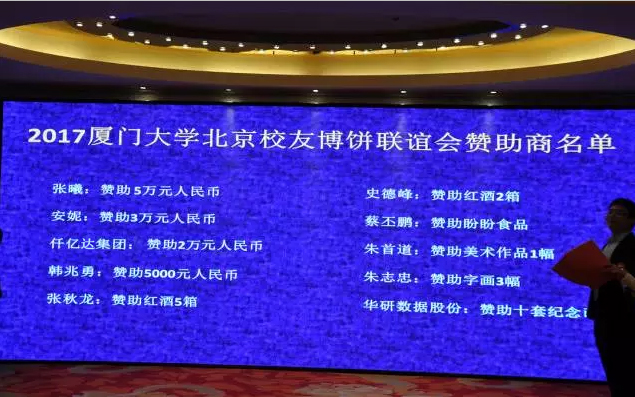 “博餅”是閩南地區(qū)有的傳統(tǒng)形式歡慶，此次活動以這種形式向母校致以美優(yōu)的祝福，也寄托著各地廈人永久母校情和青春回憶的活動。